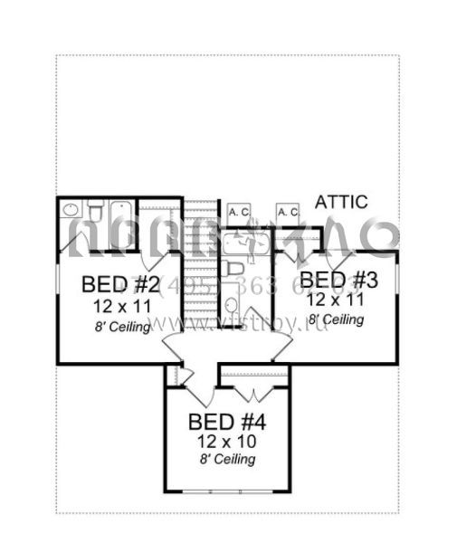 Проект двухэтажного дома без гаража в американском стиле S5-174 (4848-00017)