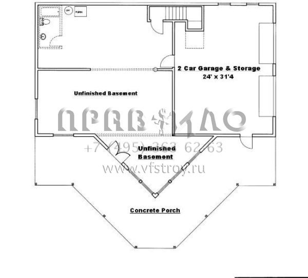 Проект двухэтажного дома с гаражом на две машины в скандинавском стиле S5-303 (039-00489)
