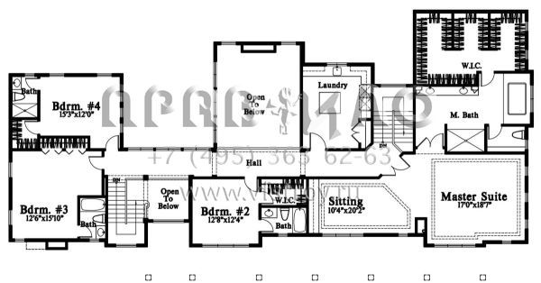 Проект двухэтажного дома с гаражом на три и более машин в современном стиле S5-453 (4771-00002)