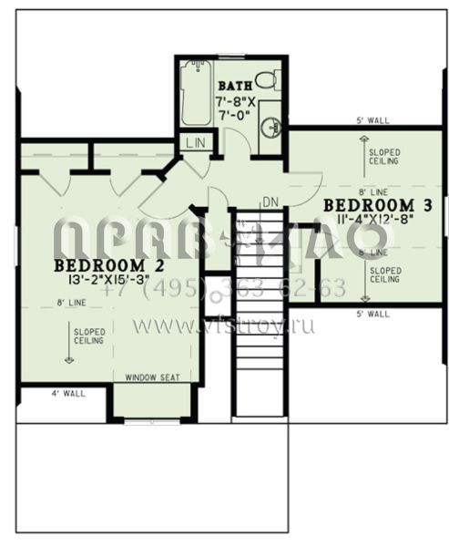 Проект двухэтажного дома с гаражом на две машины в современном стиле S5-151 (110-01033)
