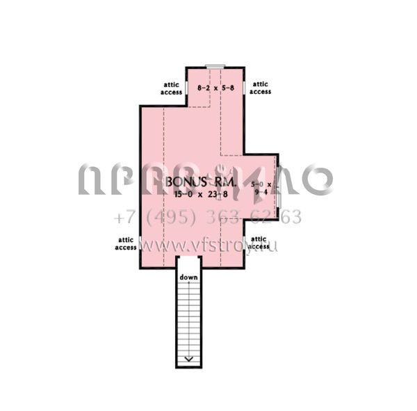 Проект одноэтажного дома с гаражом на две машины в американском стиле S5-233 (2865-00382)