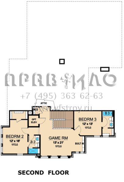 Проект двухэтажного дома с гаражом на две машины в прибрежном стиле S5-350 (5445-00115)