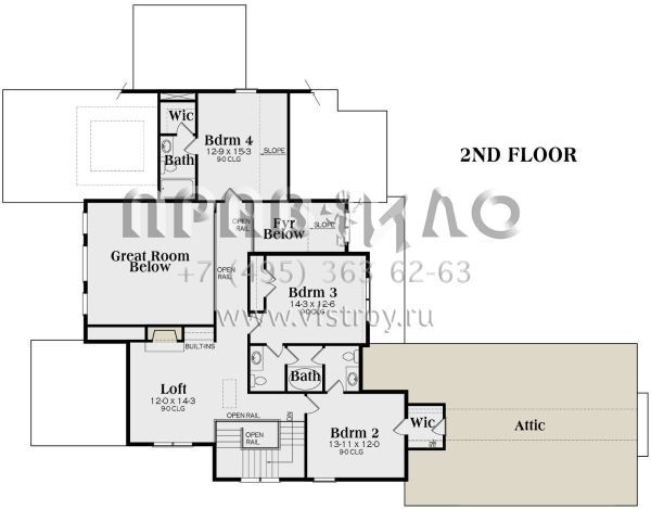 Проект двухэтажного дома с гаражом на три и более машин в английском стиле S5-362 (009-00216)