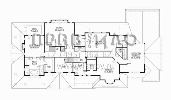Проект двухэтажного дома с гаражом на три и более машин в современном стиле S5-611 (341-00027)