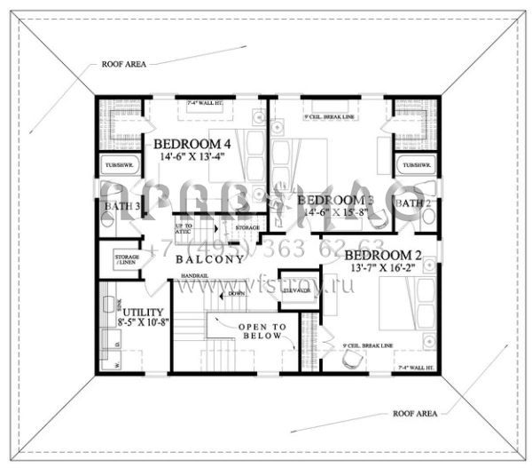 Проект двухэтажного дома с гаражом на три и более машин в прибрежном стиле S5-302 (7922-00105)