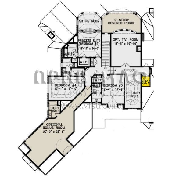 Проект двухэтажного дома с гаражом на три и более машин в английском стиле S5-435 (699-00189)