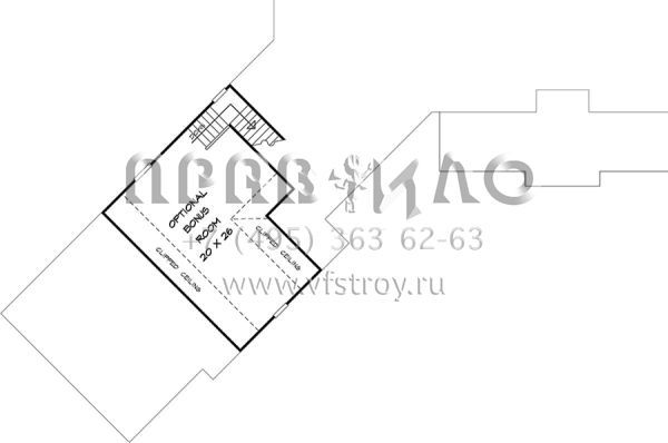 Проект одноэтажного дома с гаражом на три и более машин в американском стиле S5-276 (6082-00056)