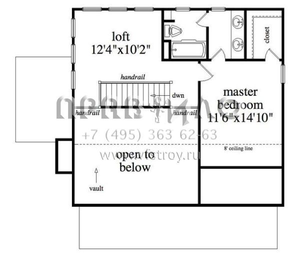 Проект двухэтажного дома без гаража в современном стиле S5-122 (957-00031)