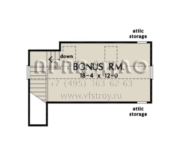 Проект одноэтажного дома с гаражом на две машины в стиле Ранчо S5-174 (2865-00073)