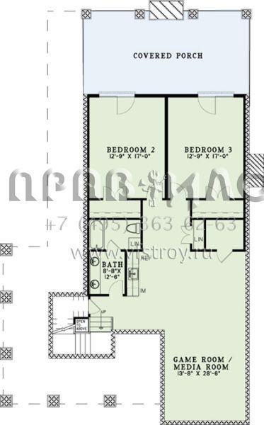 Проект двухэтажного дома без гаража в стиле Шале S5-283 (110-01024)