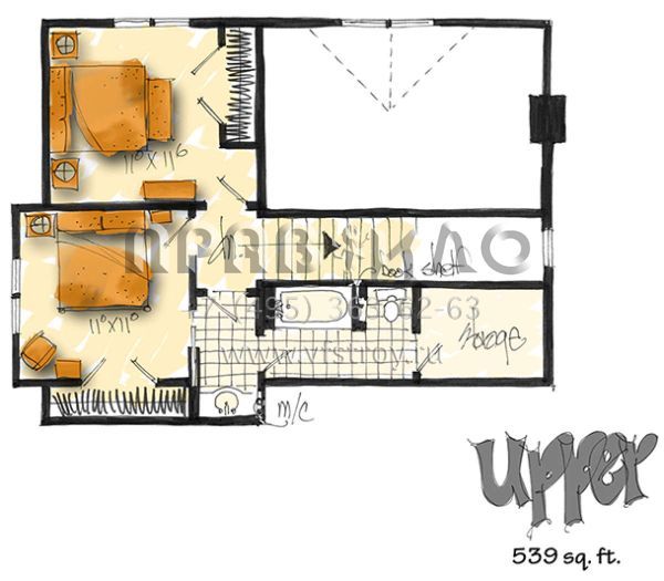 Проект двухэтажного дома с гаражом на одну машину в стиле Шале S5-250 (1907-00028)