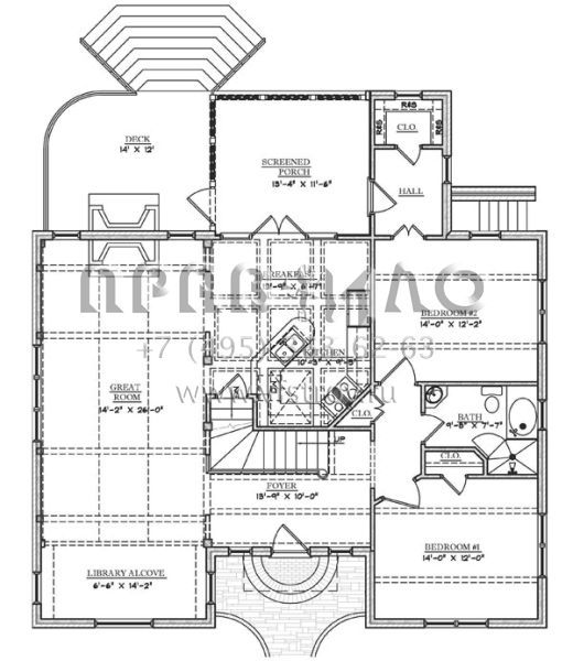 Проект двухэтажного дома без гаража в английском стиле S5-204 (6819-00034)