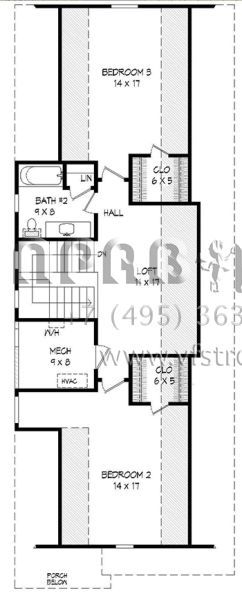 Проект двухэтажного дома с гаражом на две машины в стиле Ранчо S5-239 (940-00040)