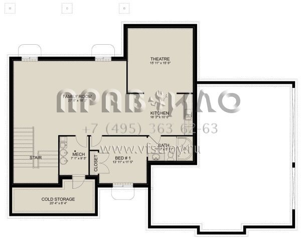 Проект двухэтажного дома с гаражом на три и более машин в современном стиле S5-292 (2802-00184)