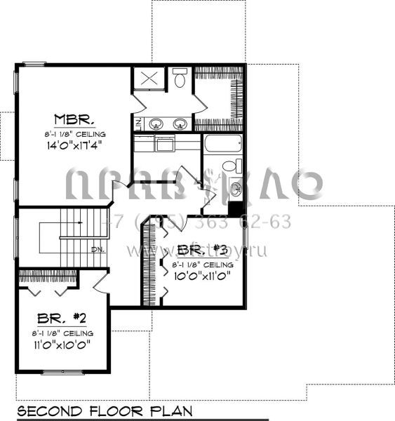Проект двухэтажного дома с гаражом на три и более машин в скандинавском стиле S5-179 (1020-00233)