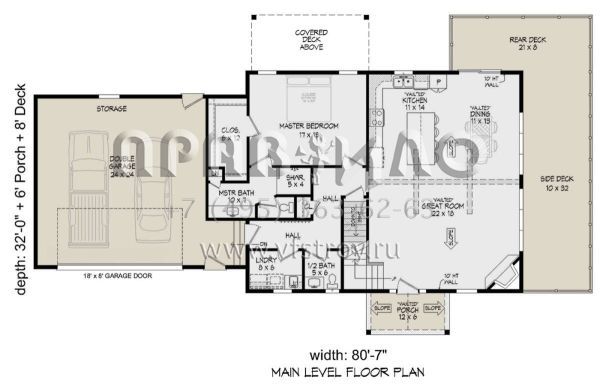 Проект двухэтажного дома с гаражом на две машины в стиле Шале S5-172 (940-00743)