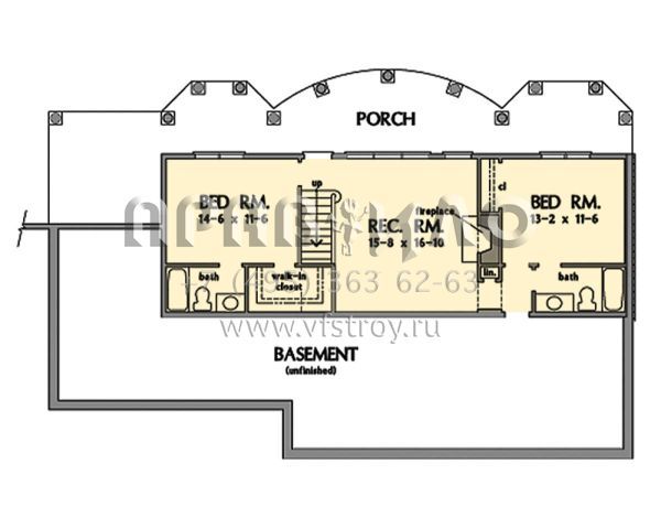 Проект одноэтажного дома с гаражом на две машины в стиле Ранчо S5-277 (2865-00340)