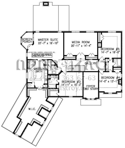 Проект двухэтажного дома с гаражом на две машины в современном стиле S5-466 (699-00025)