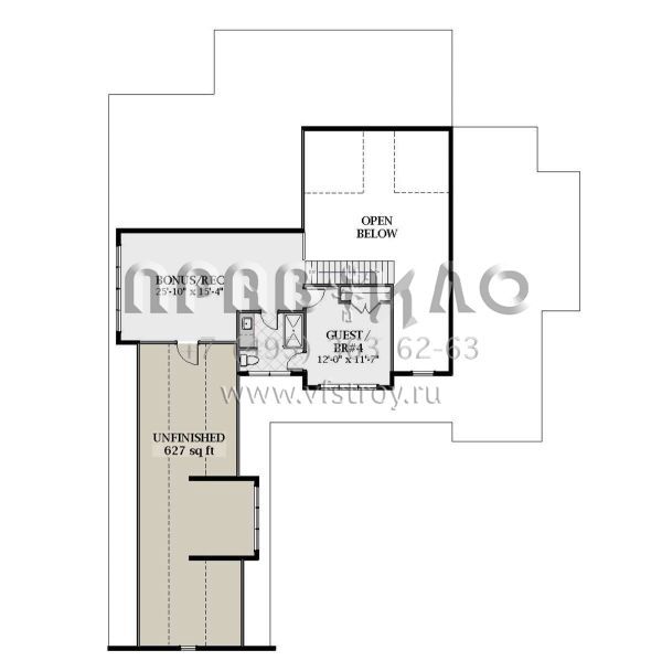 Проект двухэтажного дома с гаражом на три и более машин в современном стиле S5-289 (6849-00105)