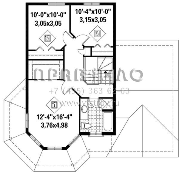 Проект двухэтажного дома с гаражом на одну машину в английском стиле S5-139 (6146-00230)