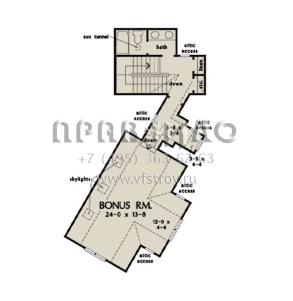 Проект одноэтажного дома с гаражом на две машины в американском стиле S5-206 (2865-00118)