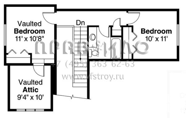 Проект двухэтажного дома с гаражом на две машины в американском стиле S5-164 (035-00622)