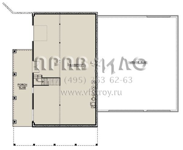 Проект двухэтажного дома с гаражом на три и более машин в стиле БарнХаус S5-258 (5032-00185)