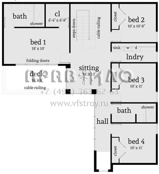 Проект дома на столбах S5-241 (028-00086)