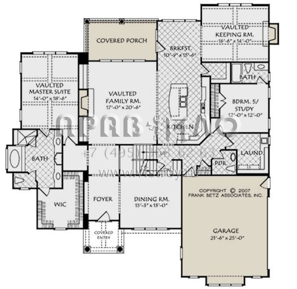 Проект двухэтажного дома с гаражом на две машины в классическом стиле S5-345 (8594-00061)