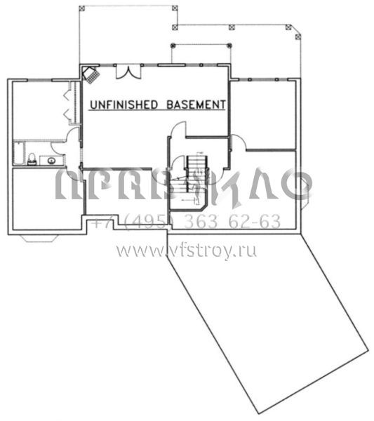 Проект одноэтажного дома с гаражом на три и более машин в стиле Ранчо S5-190 (039-00375)