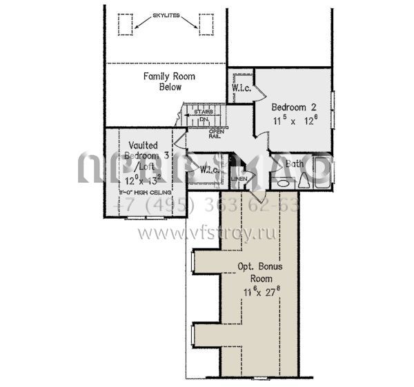 Проект двухэтажного дома с гаражом на две машины в стиле Ранчо S5-183 (8594-00170)