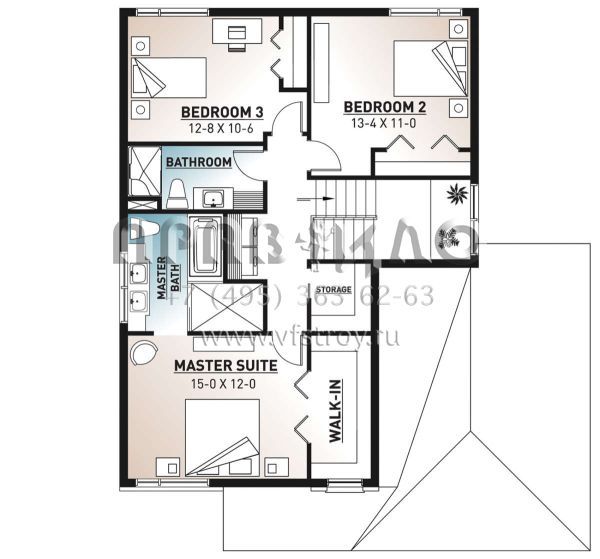 Проект двухэтажного дома с гаражом на одну машину в современном стиле S5-196 (034-01190)