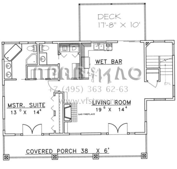 Проект двухэтажного дома с гаражом на три и более машин в американском стиле S5-202 (039-00251)