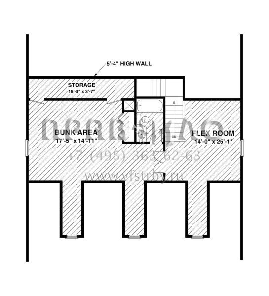 Проект двухэтажного дома без гаража в стиле Ранчо S5-264 (036-00272)