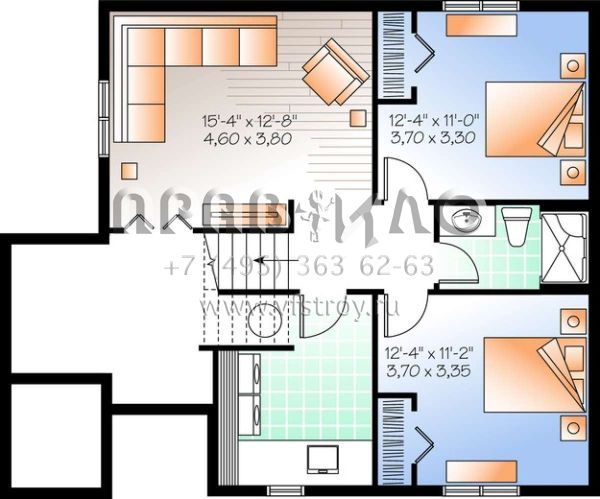 Проект одноэтажного дома без гаража в современном стиле S5-162 (034-01047)