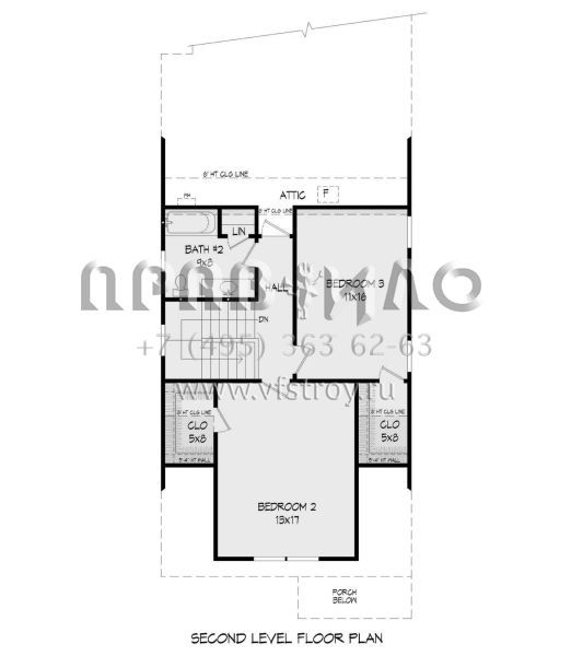 Проект двухэтажного дома с гаражом на две машины в американском стиле S5-164 (940-00602)