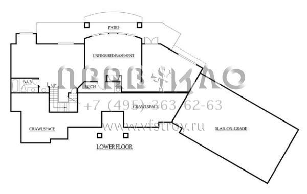 Проект двухэтажного дома с гаражом на три и более машин в американском стиле S5-338 (341-00177)
