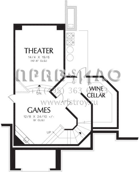 Проект двухэтажного дома с гаражом на три и более машин в английском стиле S5-728 (2559-00610)