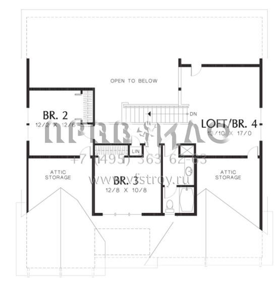 Проект двухэтажного дома с гаражом на две машины в стиле Ранчо S5-220 (2559-00299)
