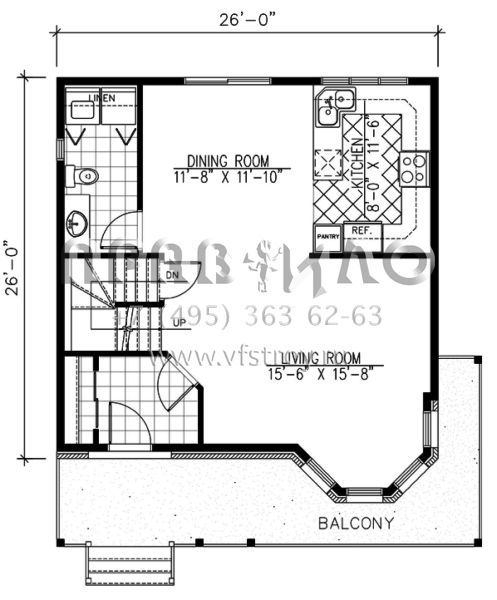 Проект двухэтажного дома без гаража в английском стиле S5-130 (1785-00019)