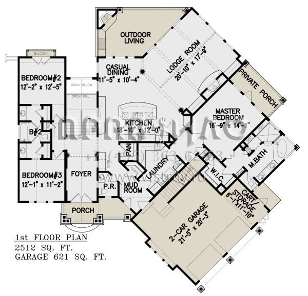 Проект одноэтажного дома с гаражом на две машины в стиле Шале S5-233 (699-00037)