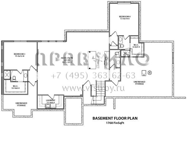 Проект одноэтажного дома с гаражом на три и более машин в скандинавском стиле S5-247 (5631-00081)
