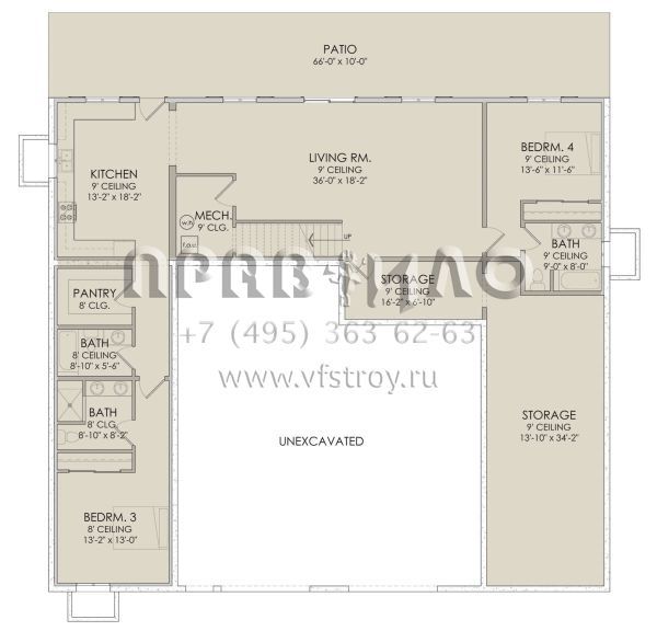 Проект двухэтажного дома с гаражом на две машины в стиле БарнХаус S5-381 (6422-00058)