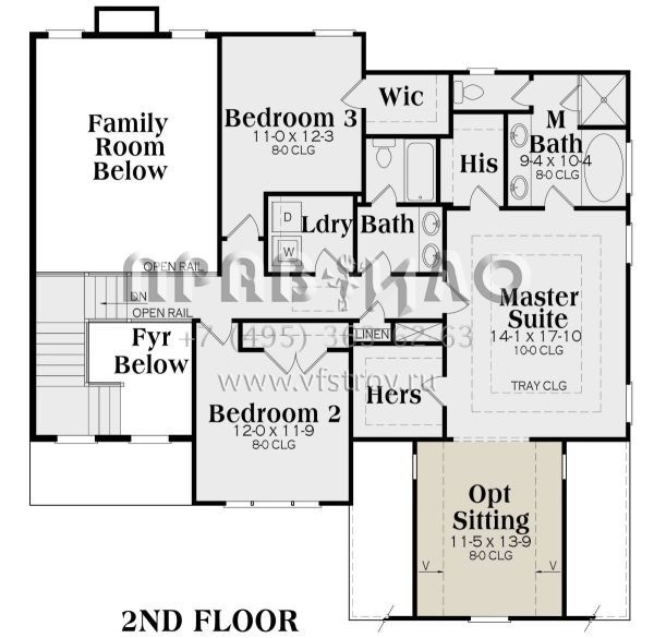 Проект двухэтажного дома с гаражом на две машины в американском стиле S5-220 (009-00099)