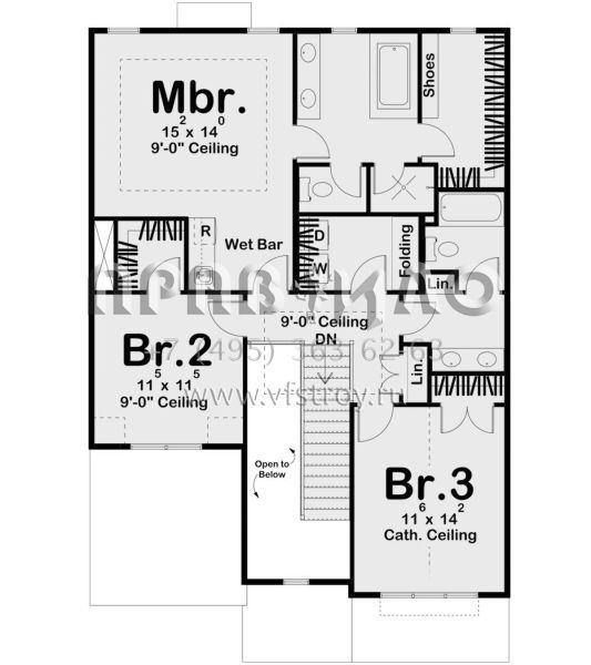 Проект двухэтажного дома с гаражом на одну машину в современном стиле S5-202 (963-00744)
