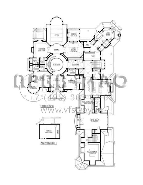 Проект двухэтажного дома с гаражом на три и более машин в стиле Ранчо S5-859 (341-00297)
