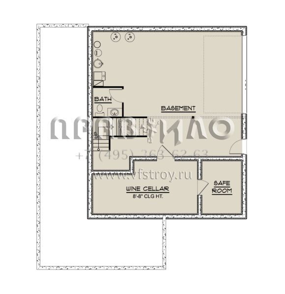 Проект двухэтажного дома с гаражом на две машины в стиле Ранчо S5-215 (5032-00215)