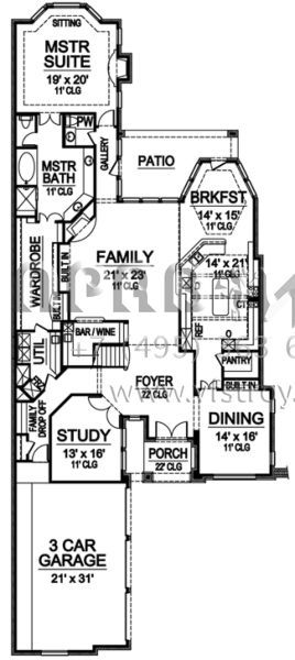 Проект двухэтажного дома с гаражом на три и более машин в современном стиле S5-471 (5445-00123)