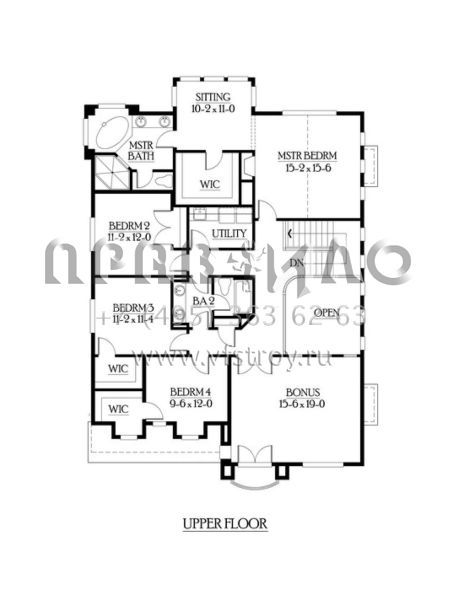 Проект двухэтажного дома с гаражом на три и более машин в американском стиле S5-301 (341-00122)