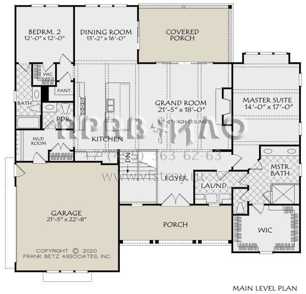 Проект одноэтажного дома с гаражом на две машины в американском стиле S5-282 (8594-00446)